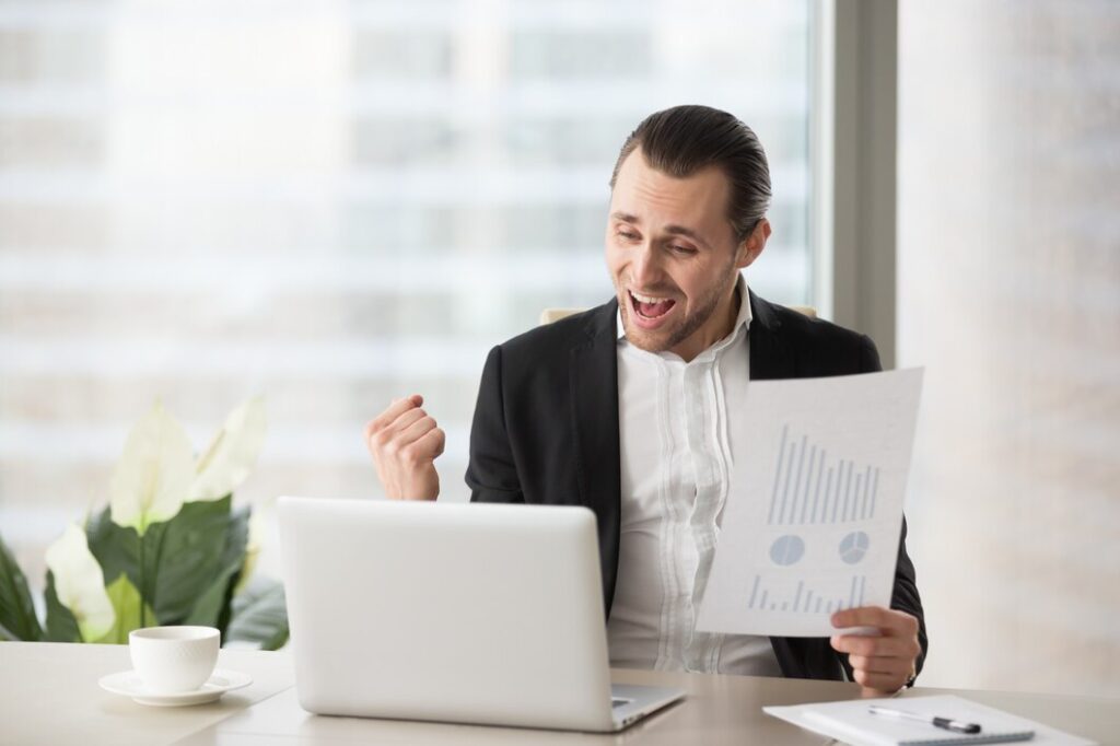 Happy businessman